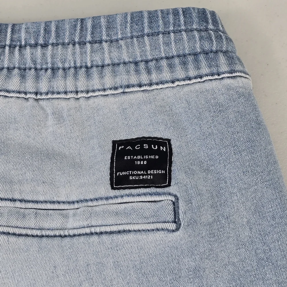 Pacsun Cargo Denim Jogger Jeans Light Wash Men's Size M Long